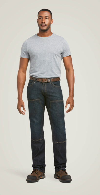 Rebar M5 Straight DuraStretch Basic Double Front Stackable Straight Leg Jean 01
